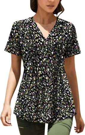 Oversized Hoodie,Women's Summer Tops Tie Dye Short Sleeved Shirt V Neck T Shirt Casual Loose Shirt