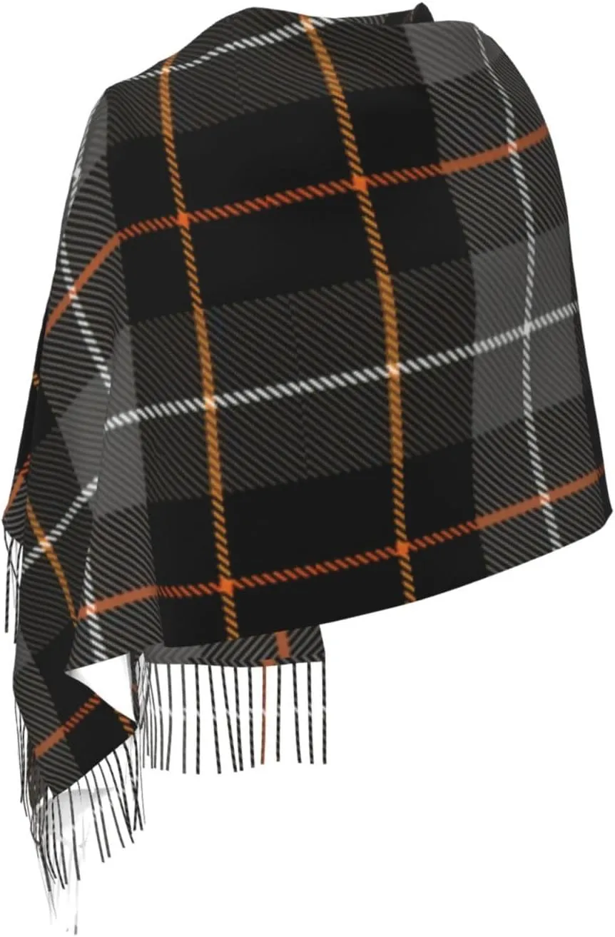Plaid-Checkered-Textile- Imitation Cashmere Tassel Scarf Winter Scarf Autumn Softest Classic Warm