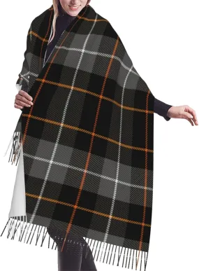 Plaid-Checkered-Textile- Imitation Cashmere Tassel Scarf Winter Scarf Autumn Softest Classic Warm