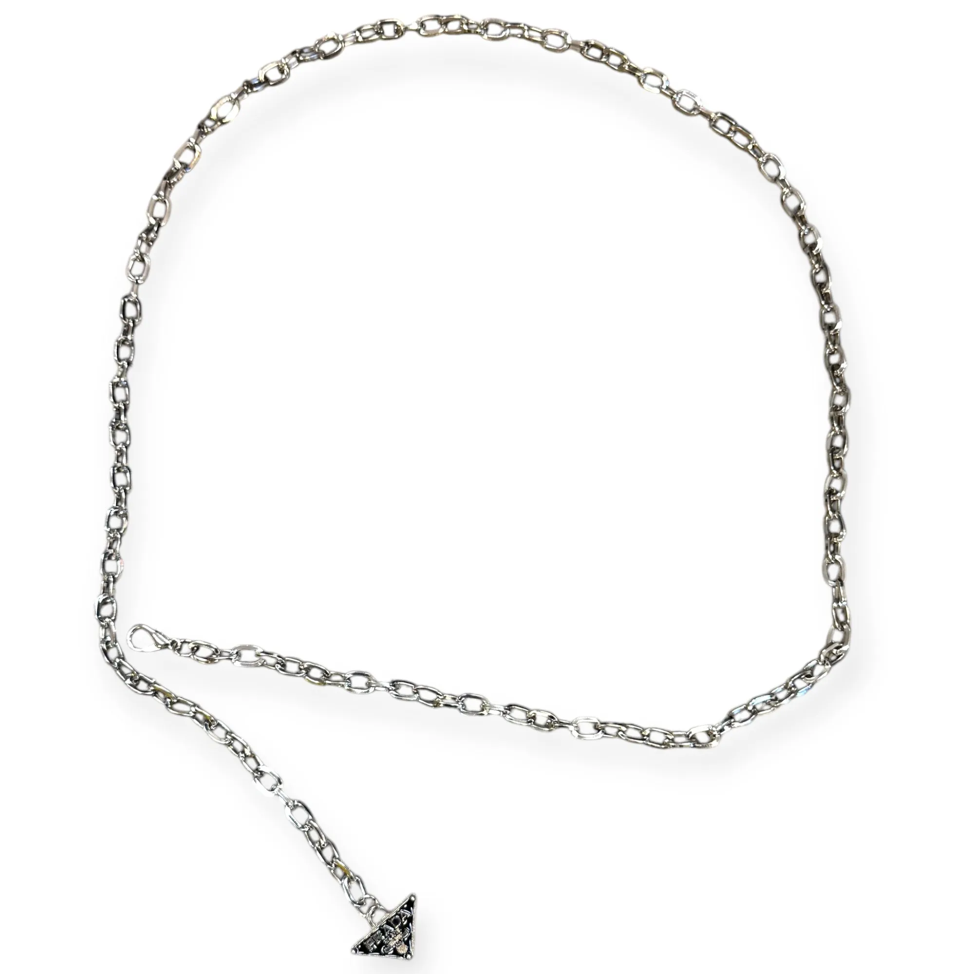Prad Inspired Triangle Charm Chain Belt - Silver