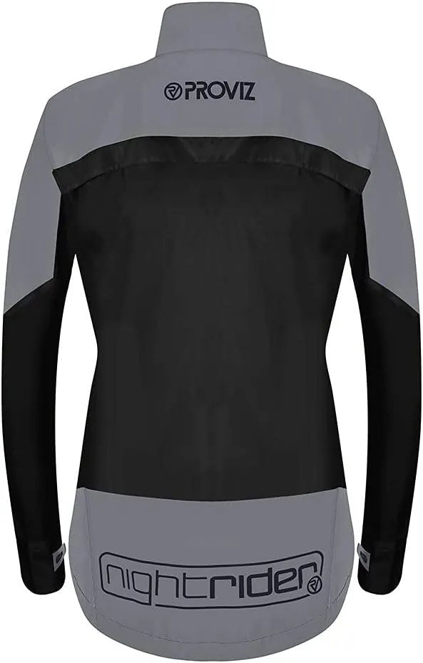 Proviz Women's Nightrider Reflective Waterproof Cycling Jacket Hi Visibility Breathable Cycling Coat
