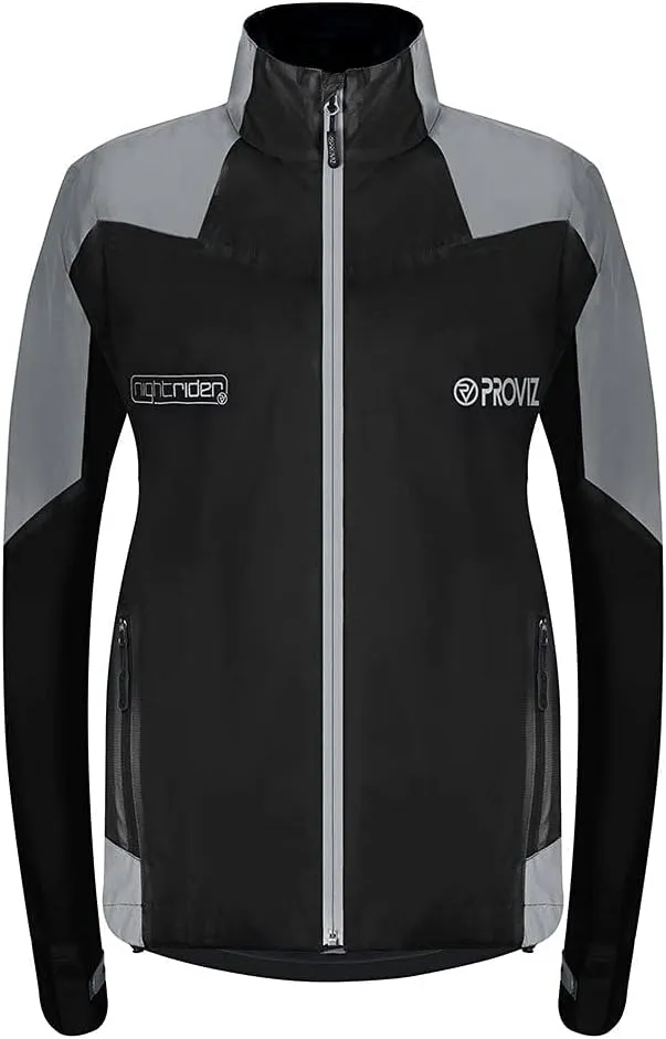 Proviz Women's Nightrider Reflective Waterproof Cycling Jacket Hi Visibility Breathable Cycling Coat