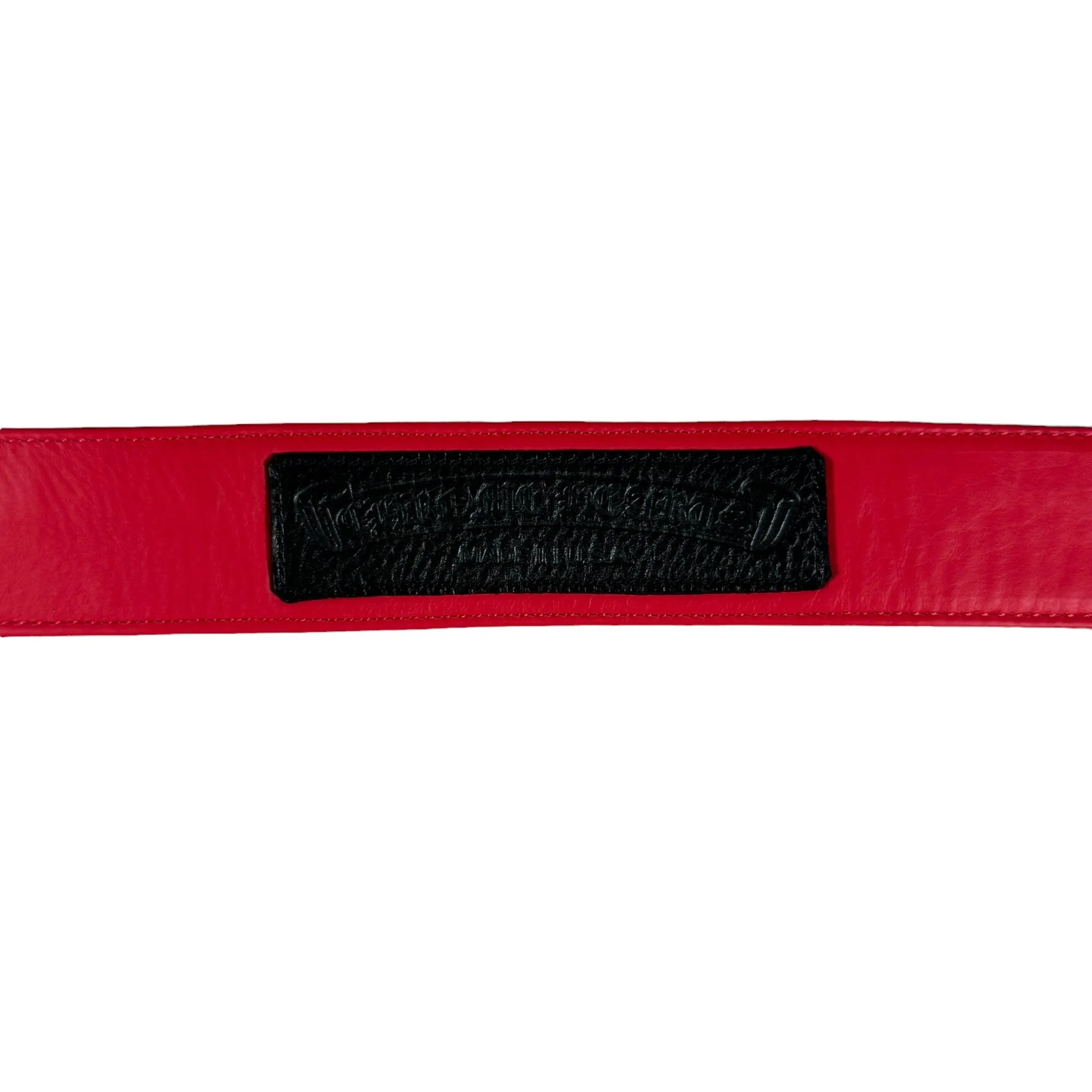 Red Leather Belt Strap