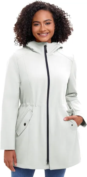 ROYAL MATRIX Women's Waterproof Rain Jacket Lightweight Hooded Breathable Windbreaker Softshell Jacket