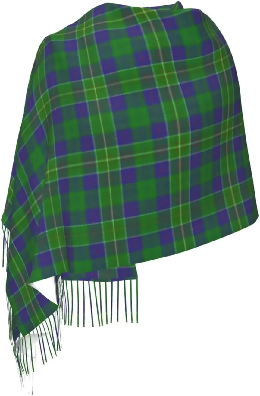 Scottish Clan Maxwell Tartan Plaid Imitation Cashmere Tassel Scarf Winter Scarf Autumn Softest Classic Warm