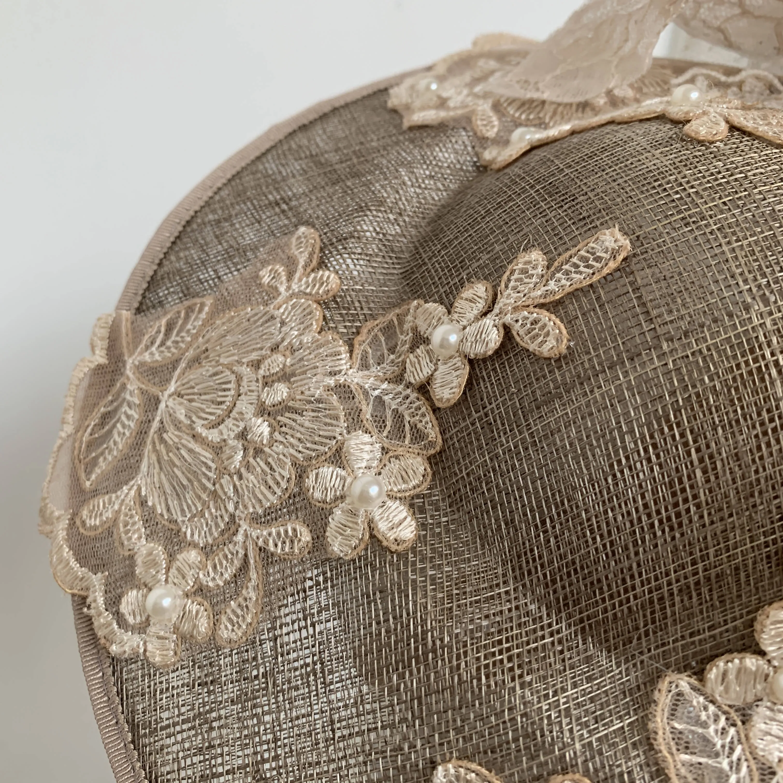 Selena Beige Crinoline Cartwheel Hat