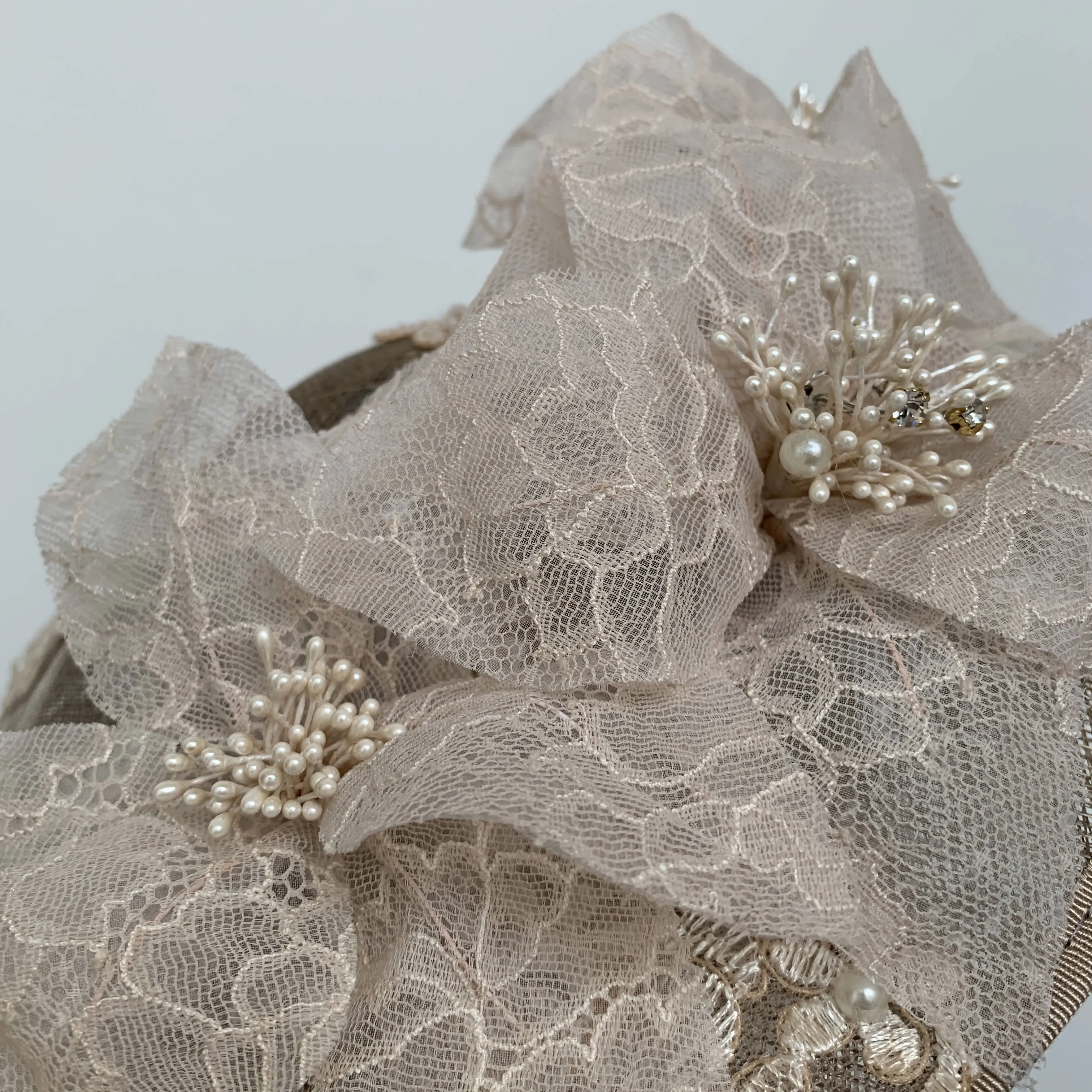 Selena Beige Crinoline Cartwheel Hat