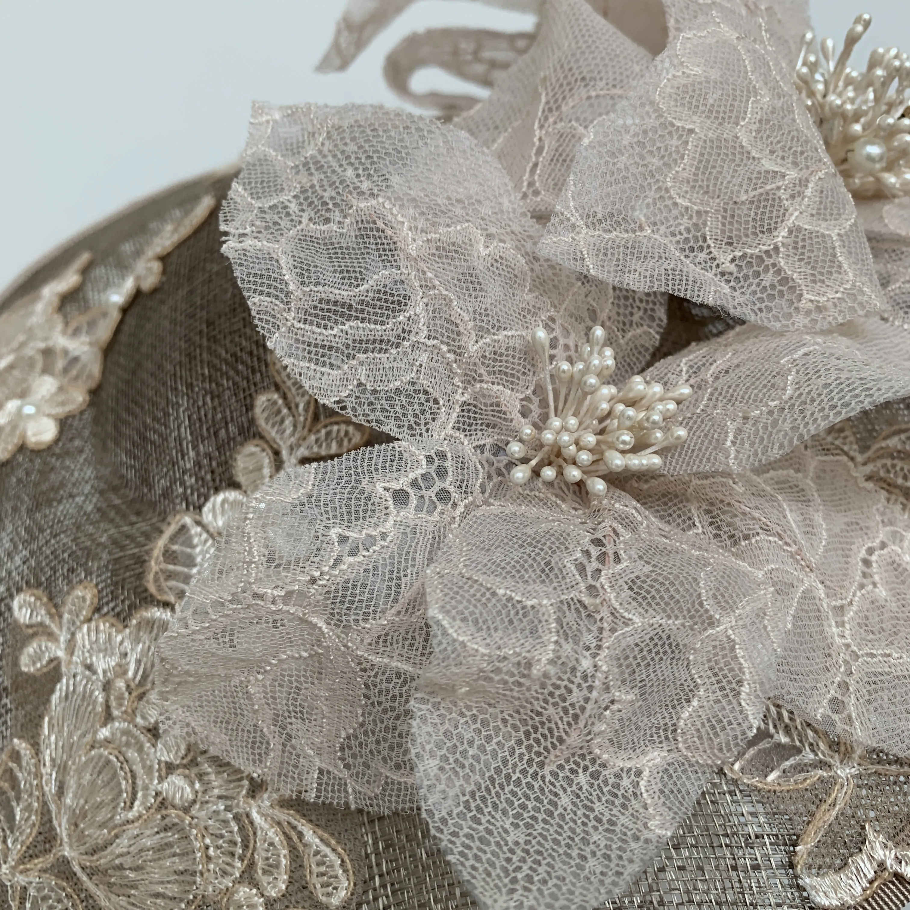 Selena Beige Crinoline Cartwheel Hat