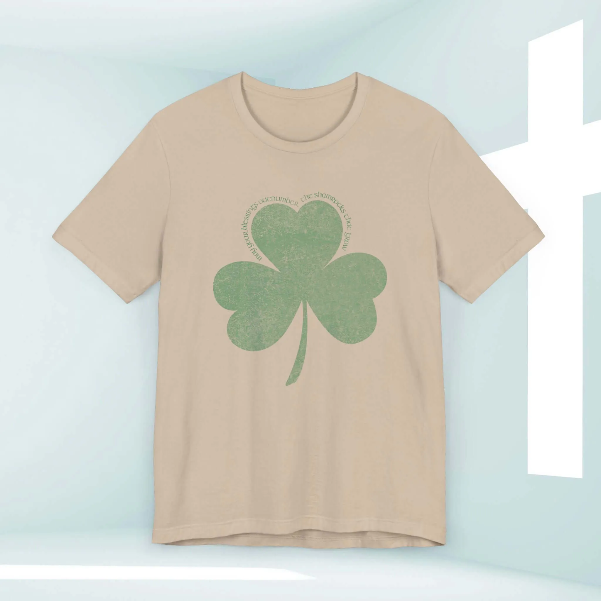 St Patrick's Day Shirt, Christian Blessings Shamrock Clover St Patty's Tee