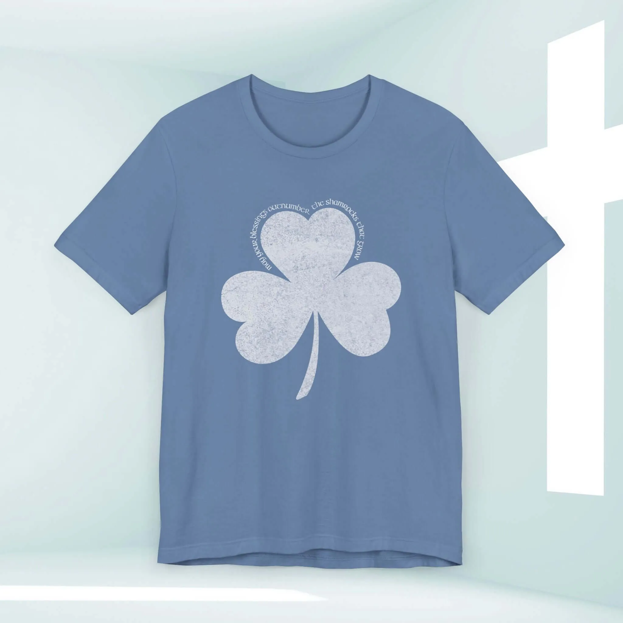 St Patrick's Day Shirt, Christian Blessings Shamrock Clover St Patty's Tee