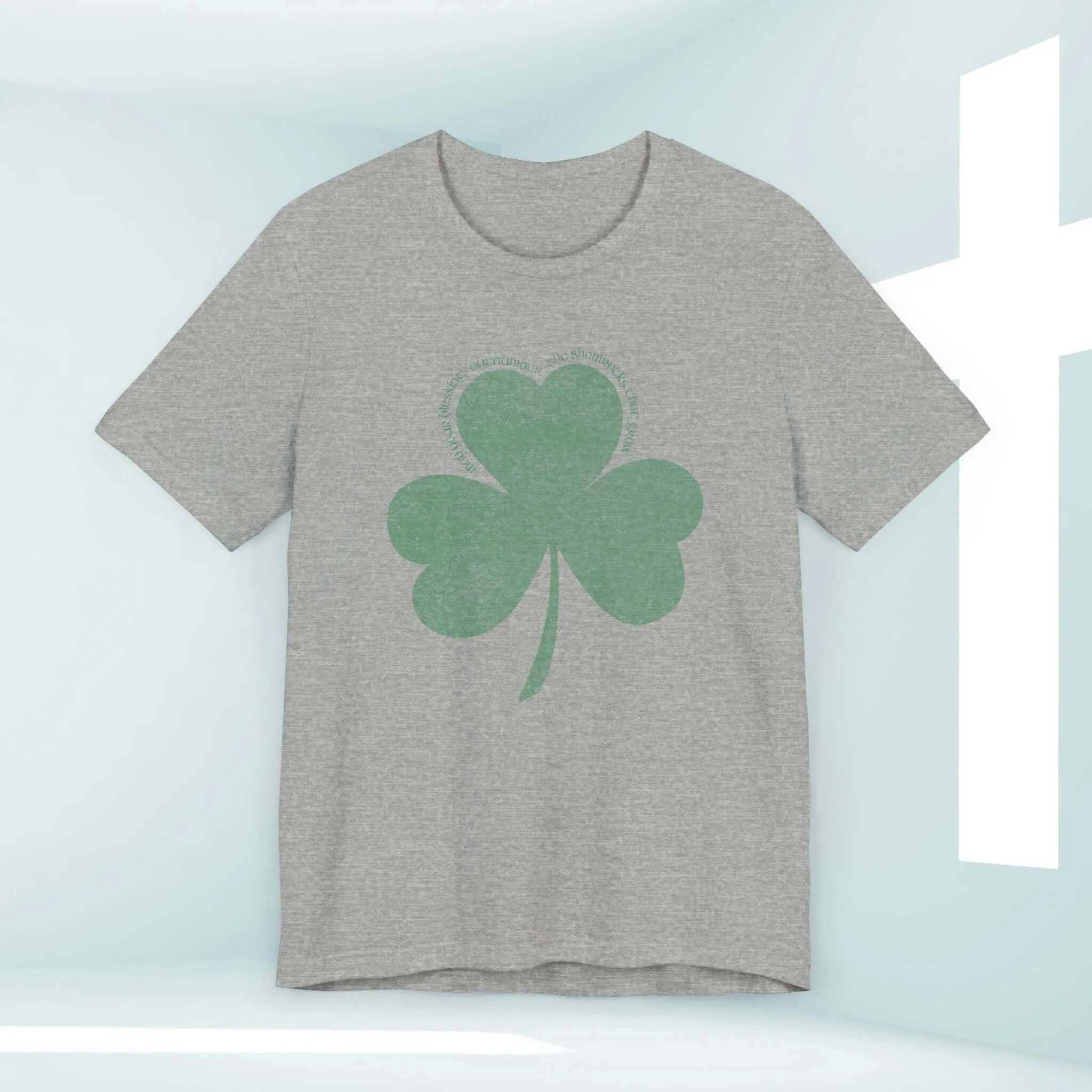St Patrick's Day Shirt, Christian Blessings Shamrock Clover St Patty's Tee