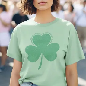 St Patrick's Day Shirt, Christian Blessings Shamrock Clover St Patty's Tee
