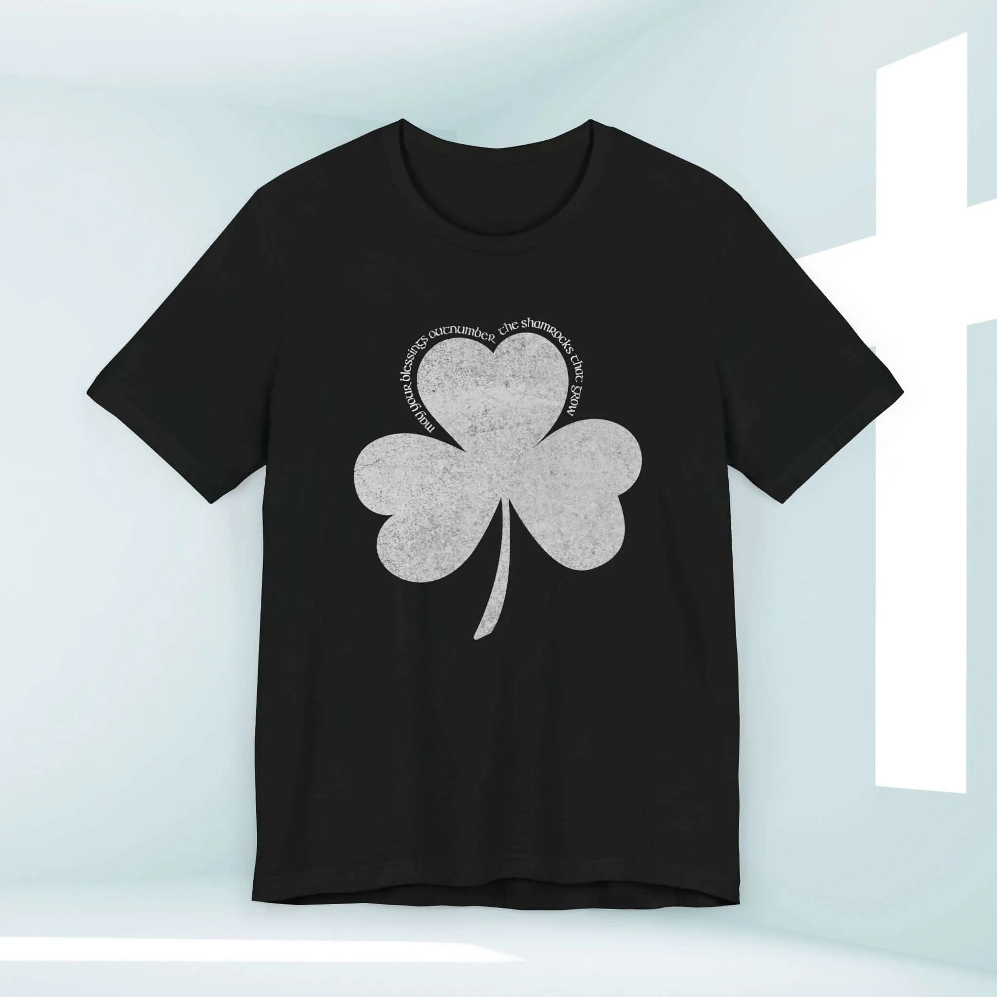 St Patrick's Day Shirt, Christian Blessings Shamrock Clover St Patty's Tee