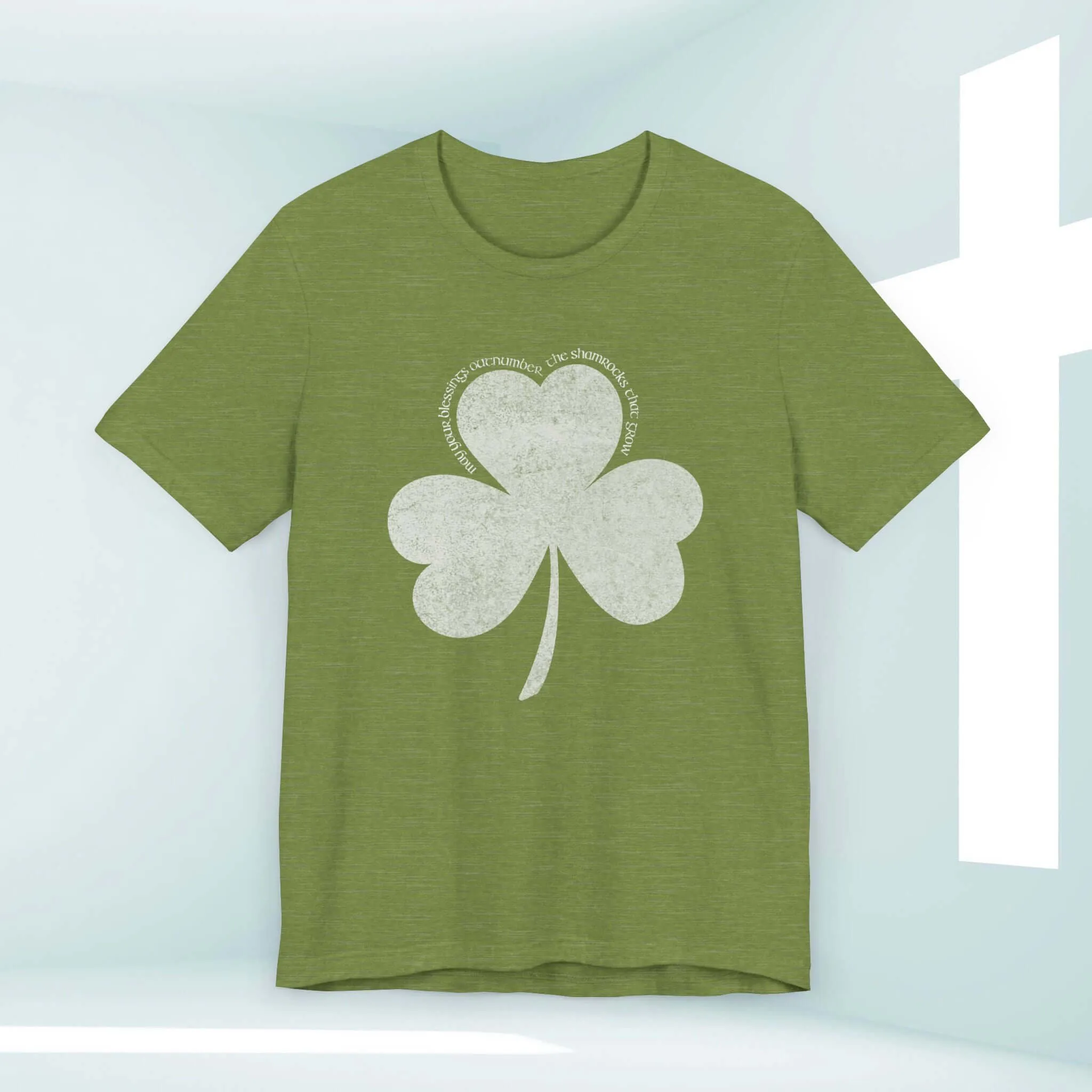 St Patrick's Day Shirt, Christian Blessings Shamrock Clover St Patty's Tee