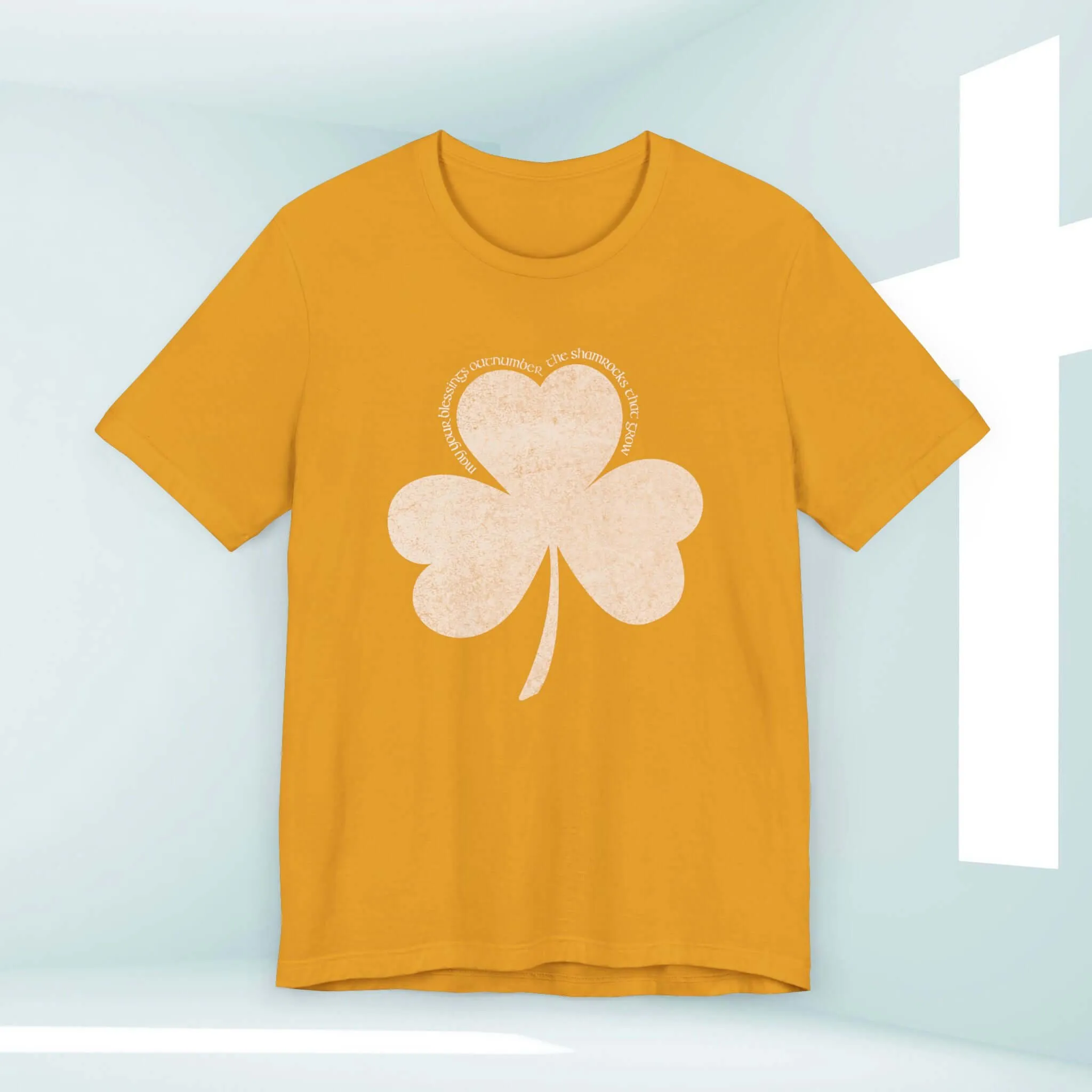 St Patrick's Day Shirt, Christian Blessings Shamrock Clover St Patty's Tee