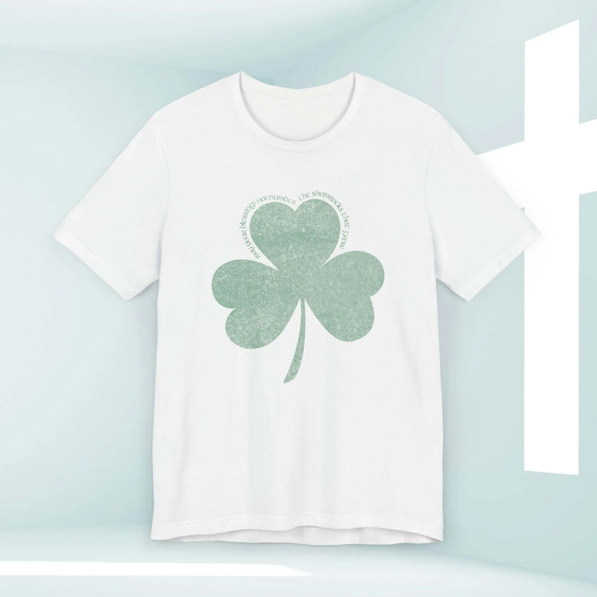 St Patrick's Day Shirt, Christian Blessings Shamrock Clover St Patty's Tee