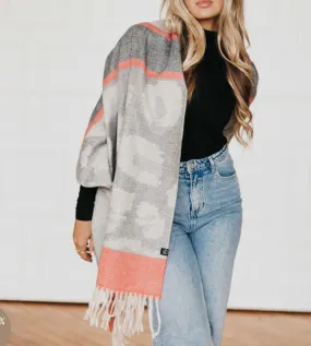 Stripe Leopard Scarf