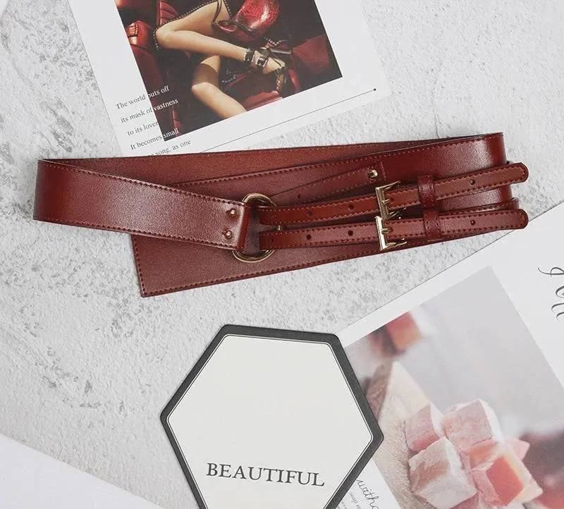 Stylish Cowhide Outerwear Belt