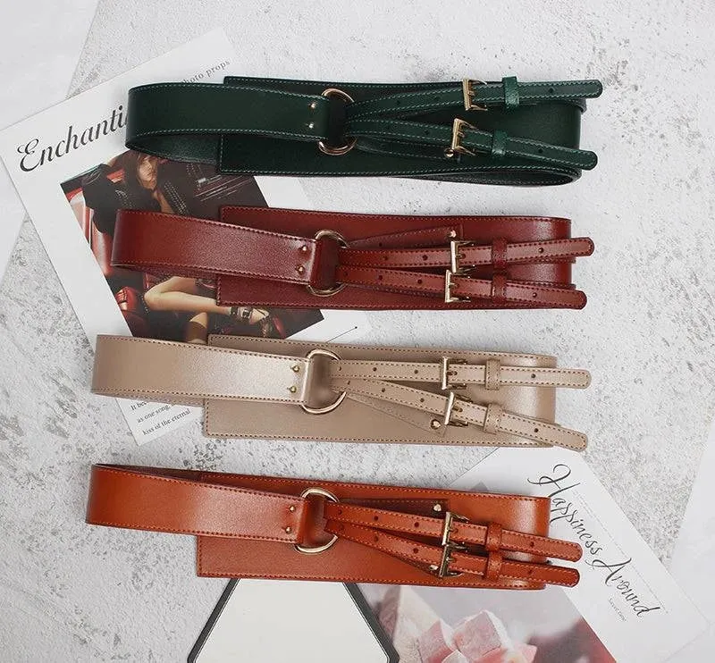 Stylish Cowhide Outerwear Belt
