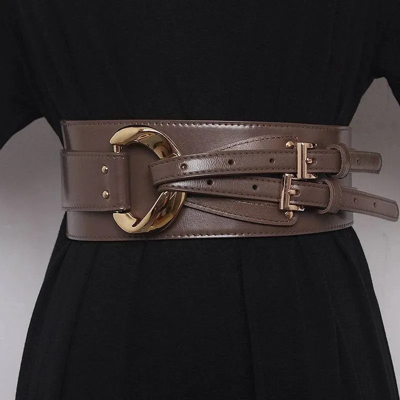 Stylish Cowhide Outerwear Belt