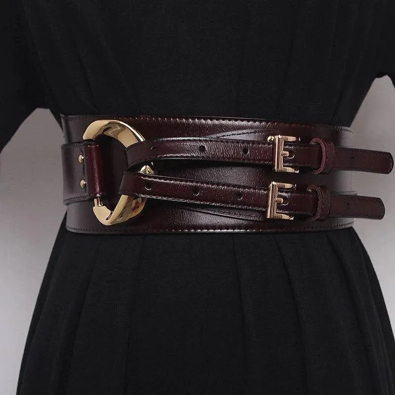 Stylish Cowhide Outerwear Belt