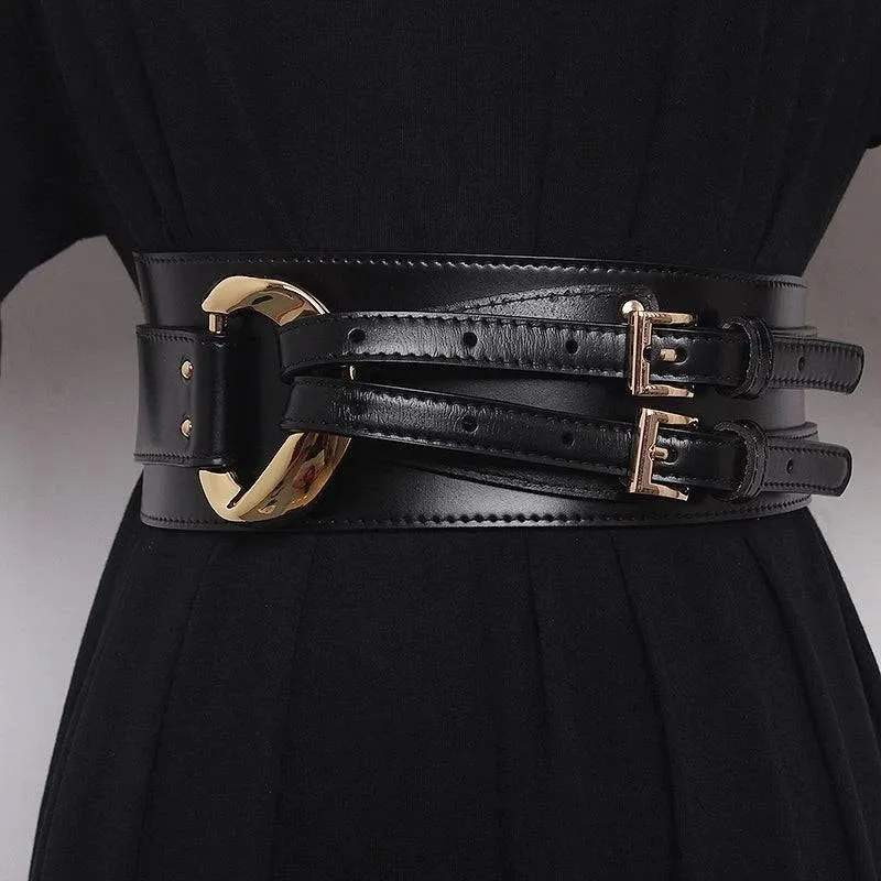 Stylish Cowhide Outerwear Belt