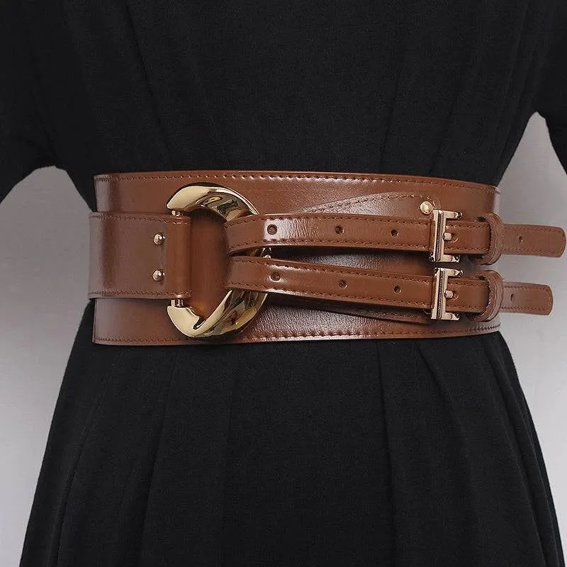 Stylish Cowhide Outerwear Belt