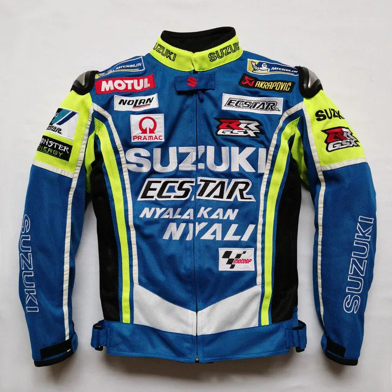 Suzuki Motorcycle Jacket Summer Mesh Breathable Cycling Clothing Men'S Jacket