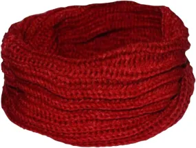 VANZACK Winter Warm Wool Blend Cowl Scarf Thick Neckerchief for Stylish Comfort Cold Weather Wine Red