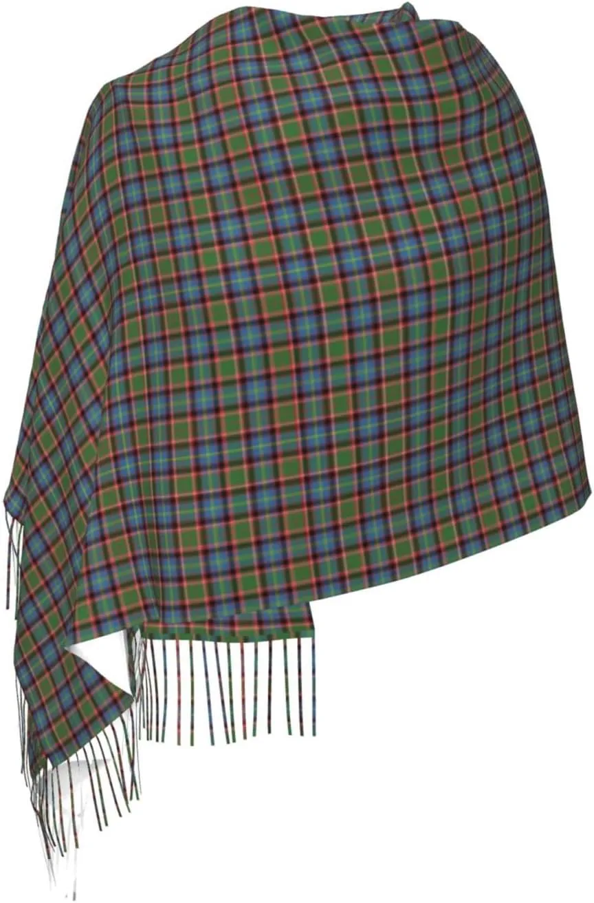 Vintage Plaid Imitation Cashmere Tassel Scarf Winter Scarf Autumn Softest Classic Warm