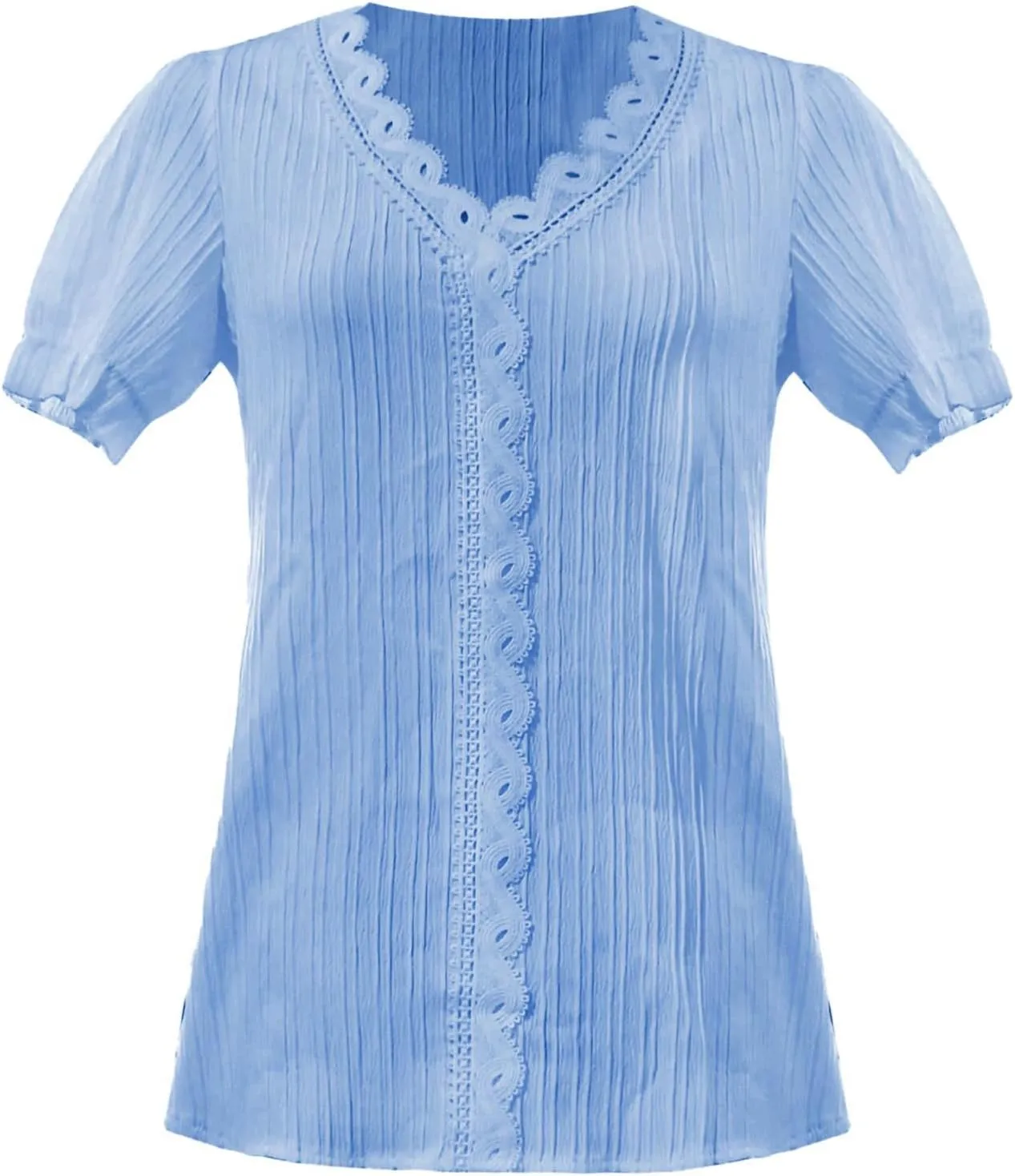 White Button Down Shirt Women Lace Elegant Shirt Fashion Solid Color Elegant Blouse Short Sleeve Comfy Soft Tee Ladies
