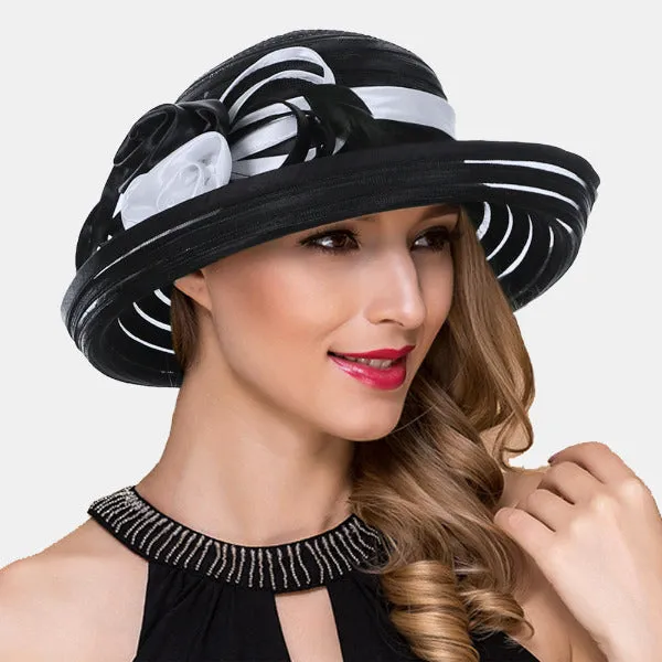 Women Kentucky Derby Church Cloche Hat S027