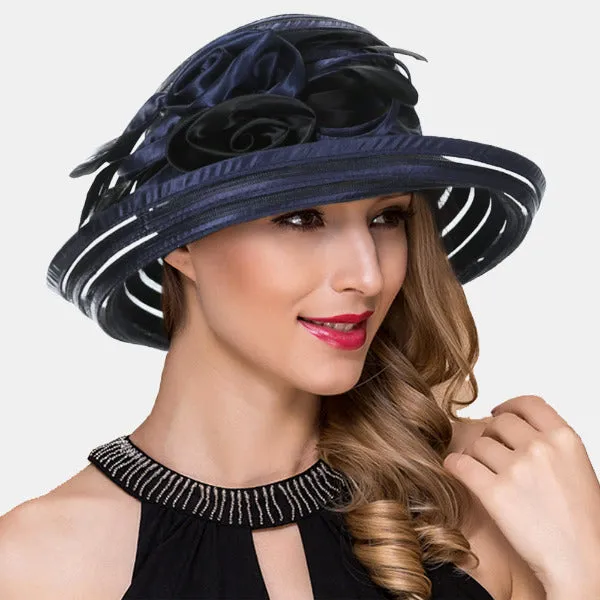 Women Kentucky Derby Church Cloche Hat S027