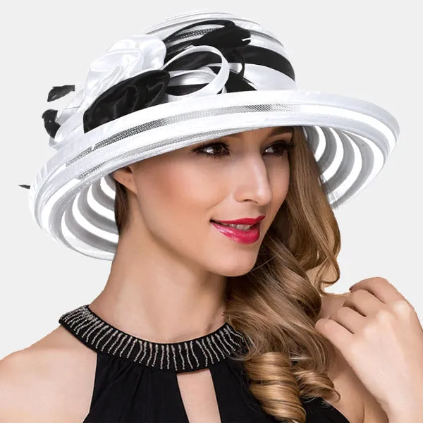 Women Kentucky Derby Church Cloche Hat S027
