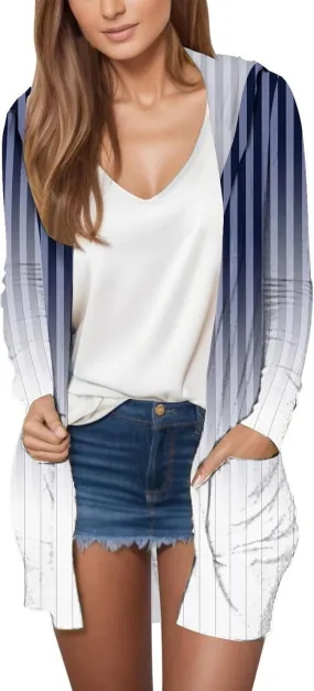 Womens Cardigans Summer Lightweight Long Sleeve with Pocket 2024 Plus Size Casual Comfy Thin Open Front Cardigans