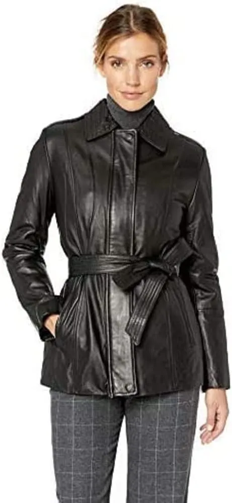 Women's Double Breasted Trench coat With Adjustable Belt Perfect Stylish Jacket