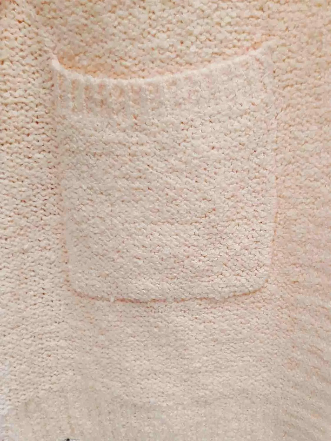 Womens Light Pink Cable Knit Notch Collar Sweater Casual & Dress Cardigan