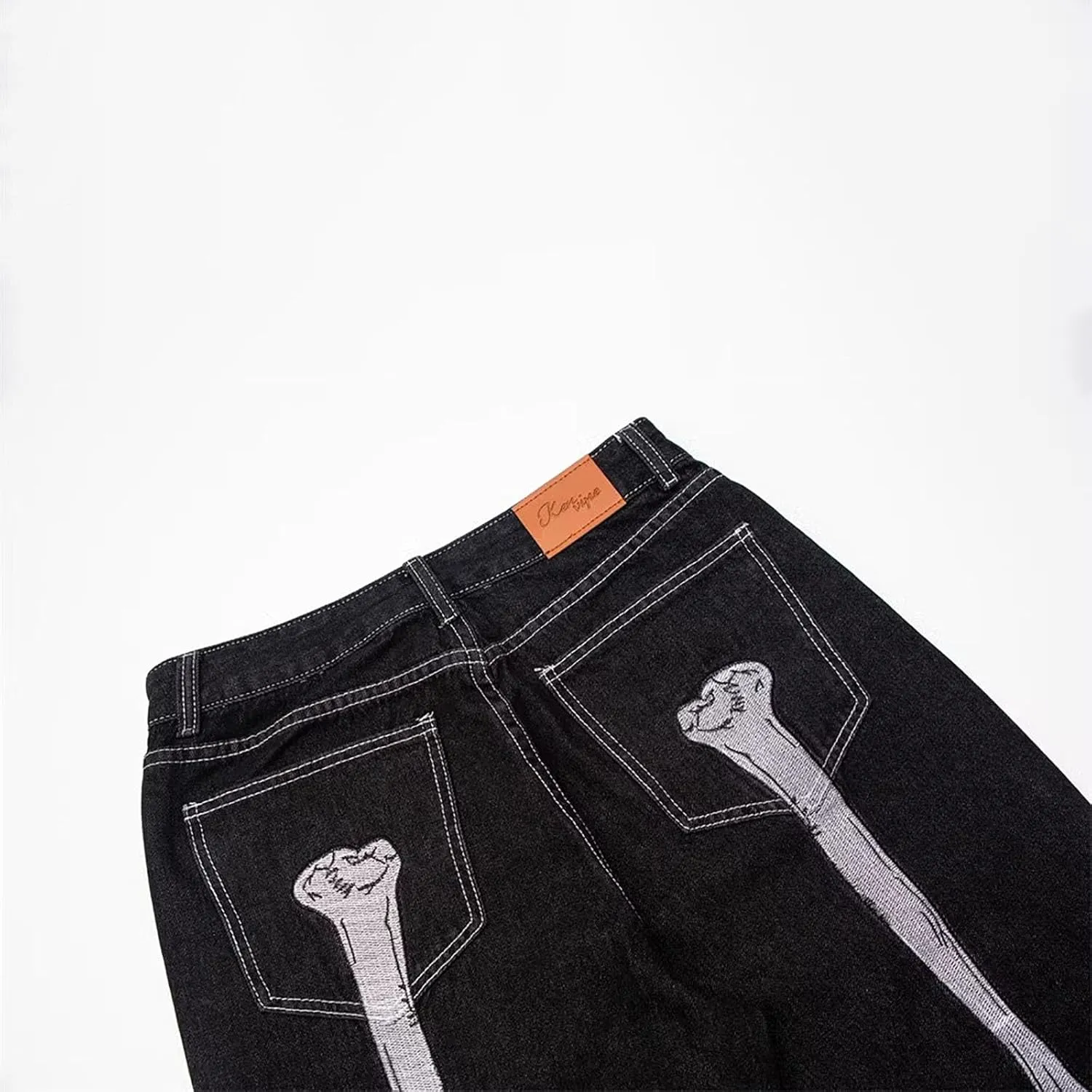 Y2k Jeans Men Hip Hop Baggy Pant Straight Leg Star Graphic Denim Jogger Loose Fit Goth Streetwear Harajuku Denim Pant Trouser