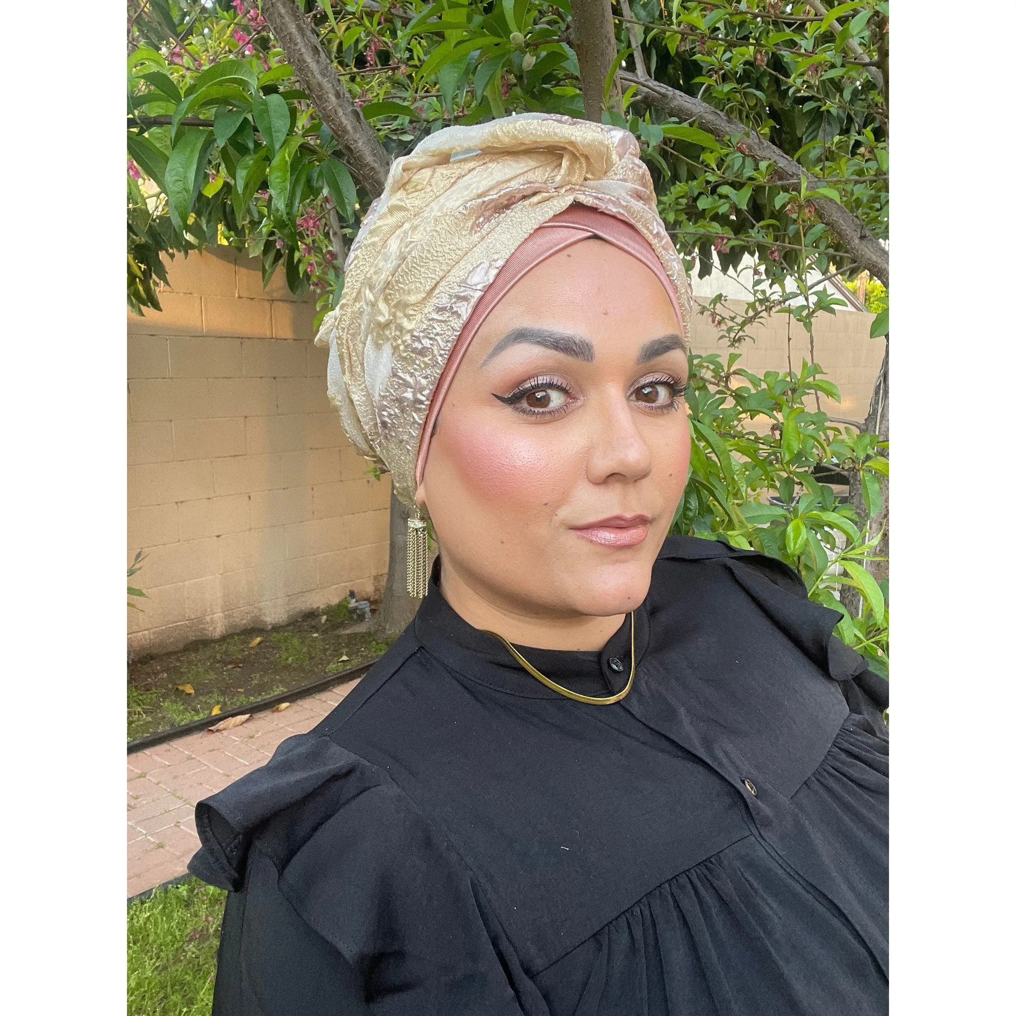 Yeela's Rose Gold/Gold Brocade Set
