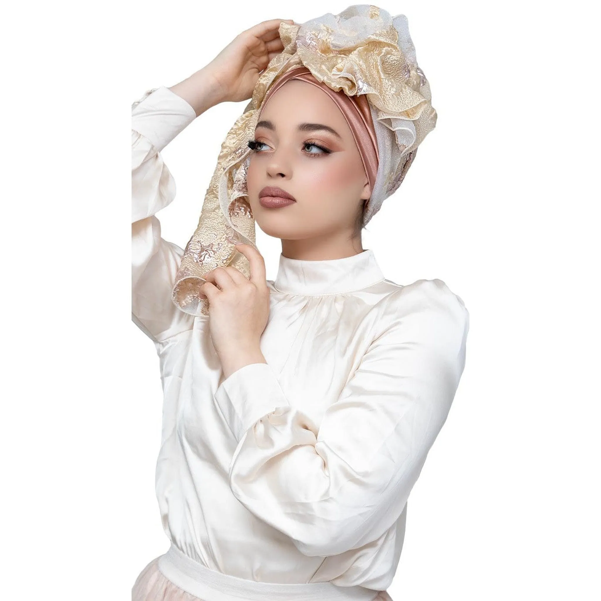 Yeela's Rose Gold/Gold Brocade Set