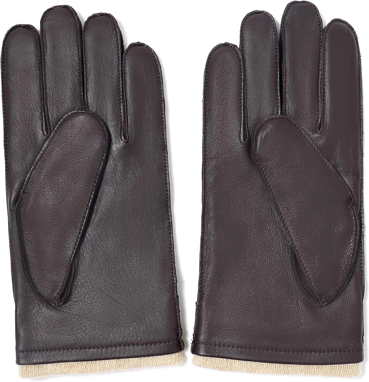 YISEVEN Men's Winter Cashmere Lined Touchscreen Lambskin Leather Gloves
