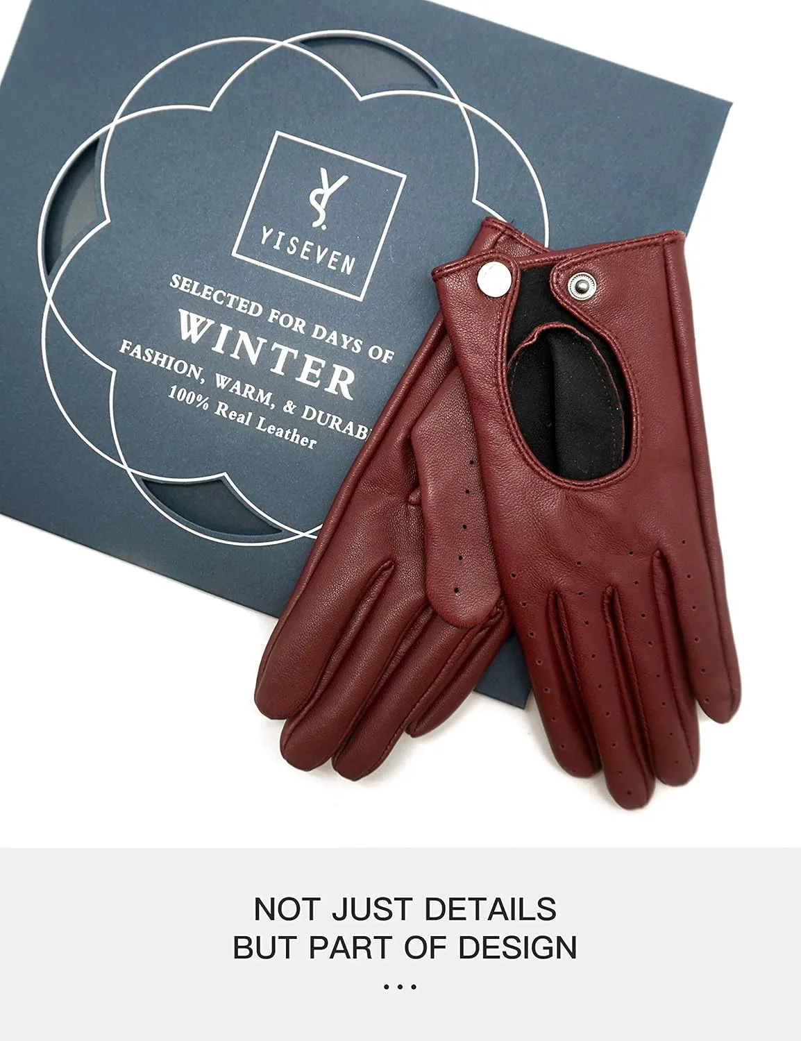 YISEVEN Women's Winter Driving Touchscreen Sheepskin Leather Gloves
