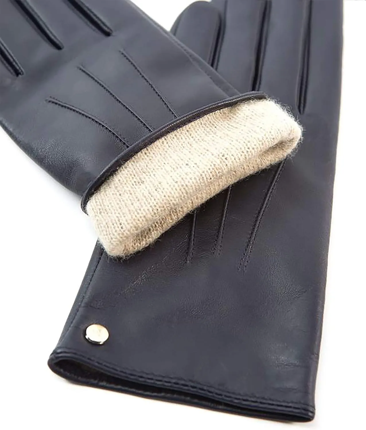YISEVEN Women's Winter Genuine Leather Gloves Touchscreen Three Points