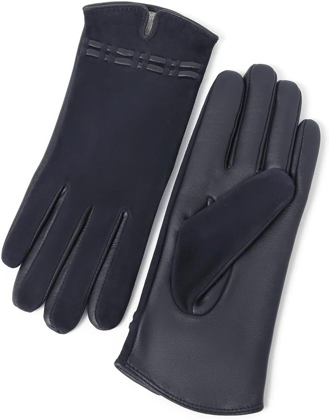 YISEVEN Women’s Winter Sheepskin Suede Leather Gloves Touchscreen